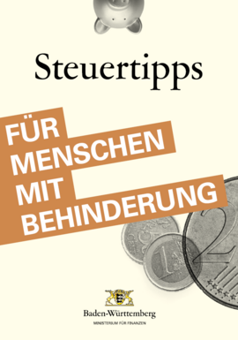 Titel der Broschüre: Steuertipps für Menschen mit Behinderung